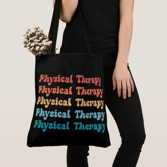 Tote Bag Thérapie physique PT Retro PT Cadeaux Grad (De près)