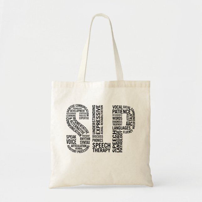 Tote Bag Thérapiste de la parole SLP (Devant)