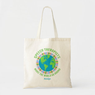 Tote Bag Thérapiste de la parole World Cute personnalisée