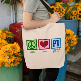 Tote Bag Thérapiste physique Peace Love