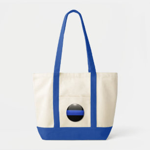 Tote Bag Thin Blue Line - Bouton Brillant