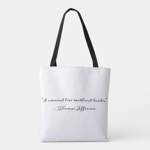 Tote Bag Thomas Jefferson sur des livres