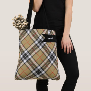 Tote Bag Thomson Camel Tartan Plaid Motif de la mode famili