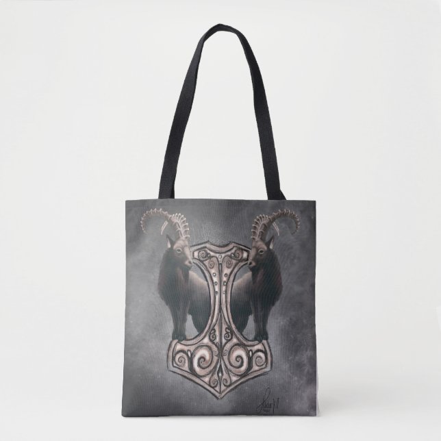 Tote Bag Thor's Might : Mjölnir et le Thunderous Companion (Devant)