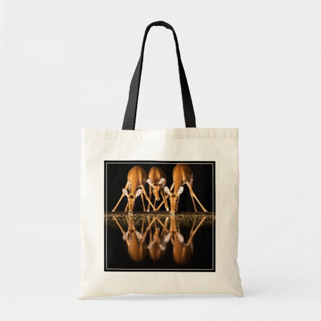 Tote Bag Three Impala Drink Together at Night (Devant)