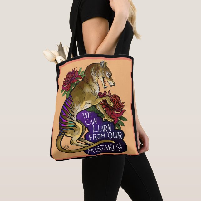 Tote Bag Thylacine : nous pouvons apprendre (De près)