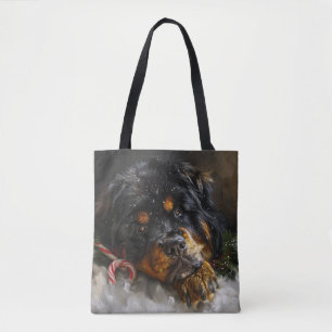 Tote Bag Tibétain Mastiff Chien Noël Fête