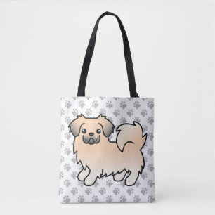 Tote Bag Tibétain Spaniel couleur sable crème Chien de dess