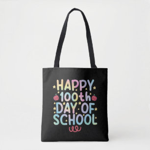 Tote Bag Tie Dye Happy 100e jour d'école enseignant élève 