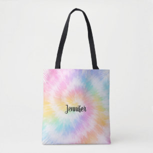 Tote Bag Tie & Dye Pastel Rose Chic Féminin