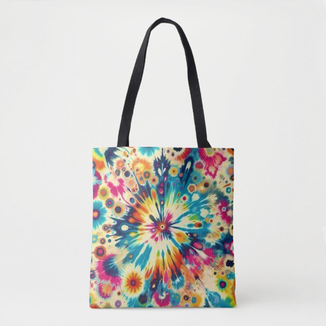 Tote Bag Tie Dye Pop Art (Devant)