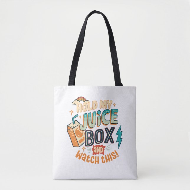 Tote Bag tiens ma brique de jus et regarde ça  (Devant)