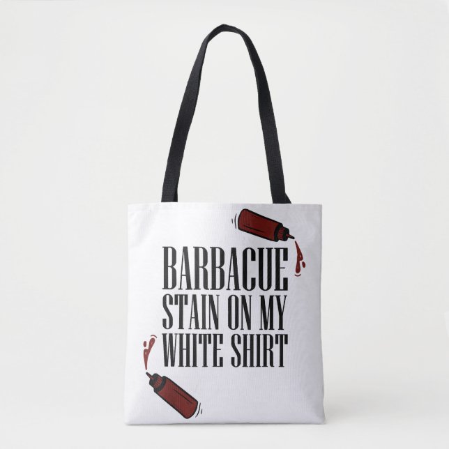 Tote Bag Tige barbecue sur mon blanc (Devant)