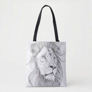 Tote Bag Tiger Wild Nature Animal Illustration Art Dessin