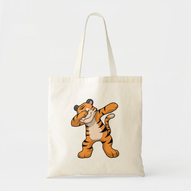 Tote Bag Tigre à Hip hop Dance Dab (Devant)