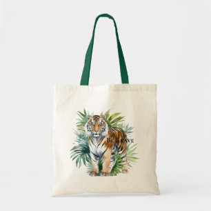 Tote Bag Tigre avec Feuille