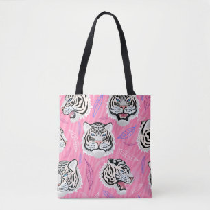 Tote Bag Tigre blanc : Jungle Motif de la forêt tropicale