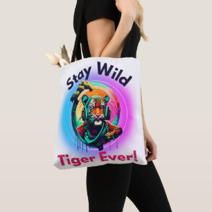 Tote Bag Tigre coloré