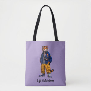 Tote Bag Tigre Cool dans l'Art Streetwear - Tigre de Style