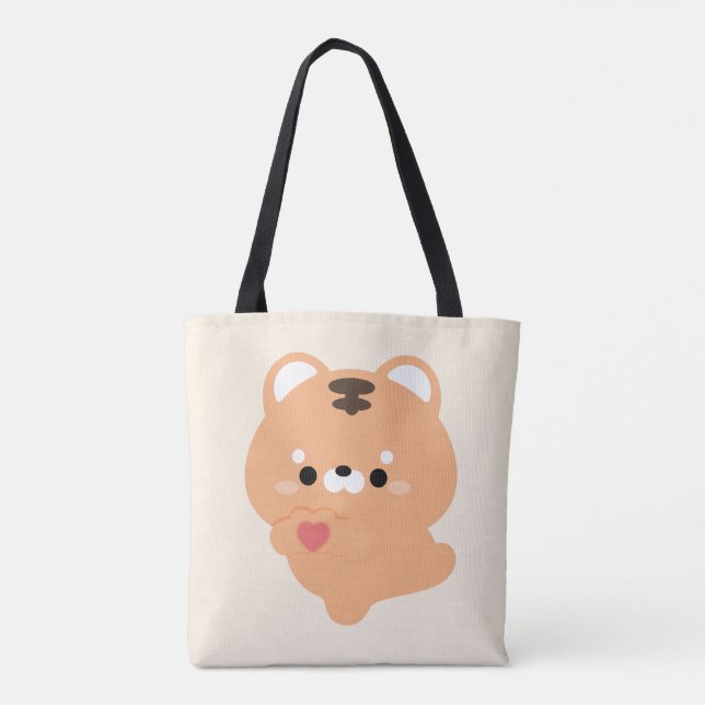 Tote Bag Tigre d'amour mignon (Dos)