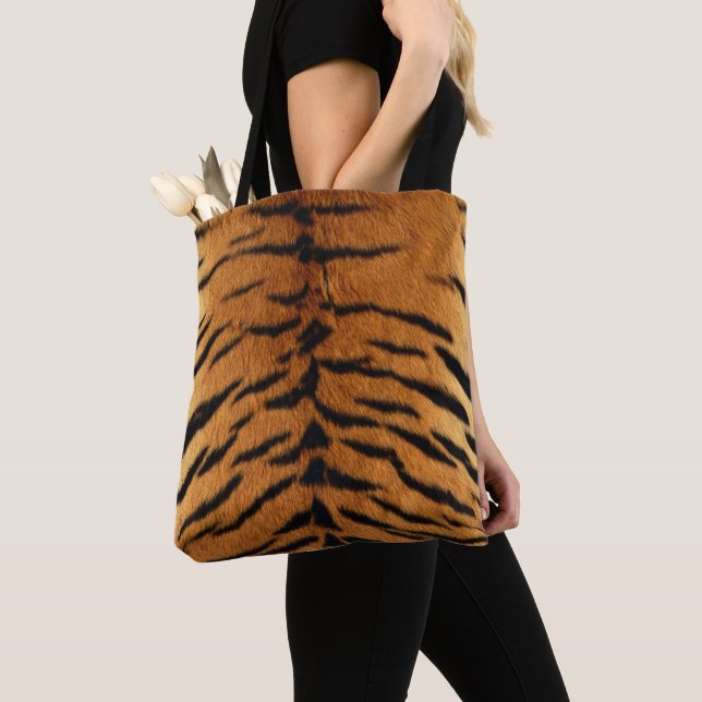 Tote Bag Tigre de fourrure d'animal de la jungle tribale Im (De près)
