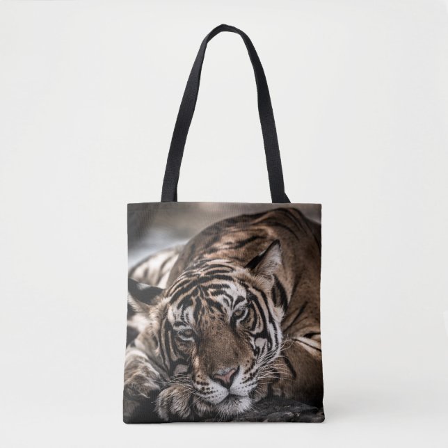 Tote Bag Tigre de Ranthambore : gros plan. (Devant)