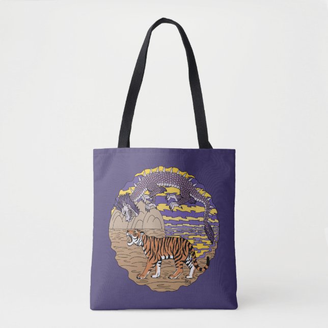 Tote Bag Tigre et dragon (Devant)
