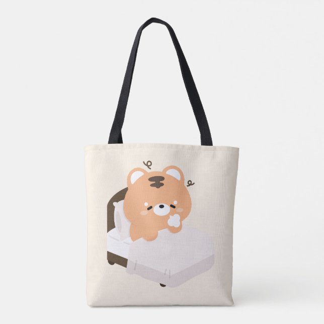 Tote Bag Tigre fatigué mignon  (Dos)