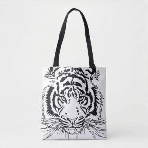Tote Bag Tigre vif : majestueuse illustration de la faune.