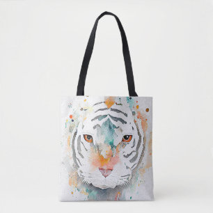 Tote Bag Tigre Wild Animal Nature Aquarelle Art Peinture