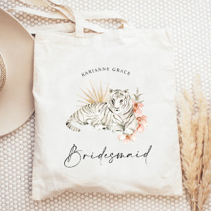 Tote Bag Tigres Tropical Boho Enterrement de Vie de Jeune F