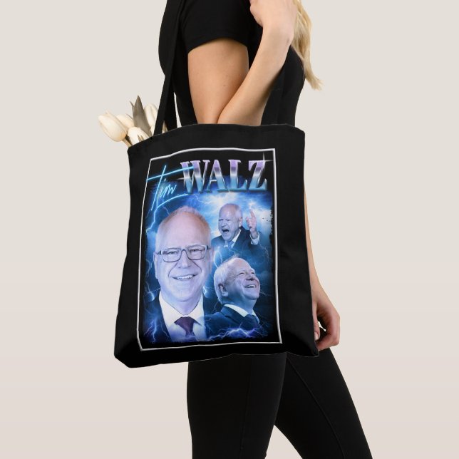 Tote Bag Tim Walz Retro 90s (De près)