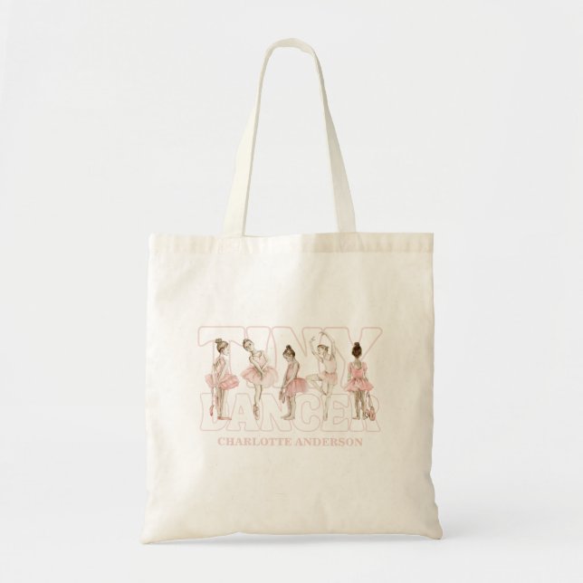 Tote Bag Tiny Dancer Ballerina Rose Fête d'anniversaire des (Devant)