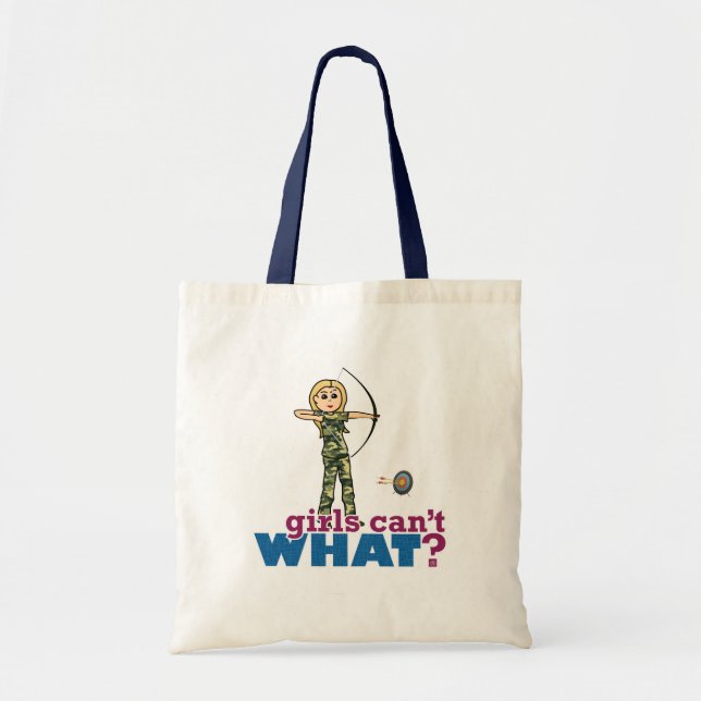 Tote Bag Tir à l'arc au Camouflage - Blonde (Devant)