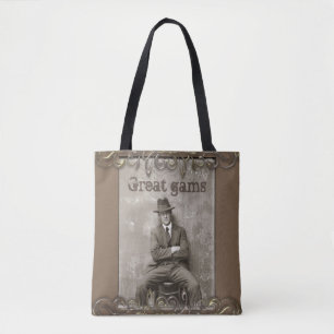 Tote Bag Tirage vintage "Grands jeux" drôle homme mafieux