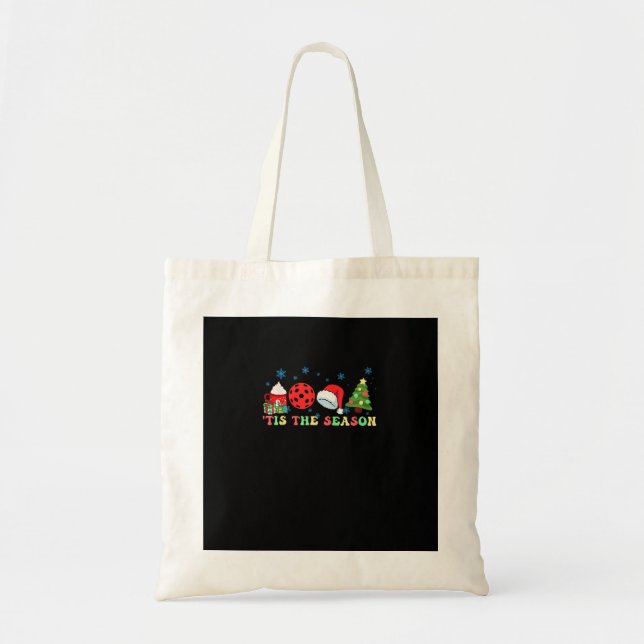 Tote Bag Tis The Season For Pickleball Iii Modern Aesthetic (Devant)