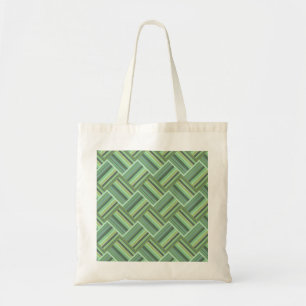 Tote Bag Tissage de bandes vert olive