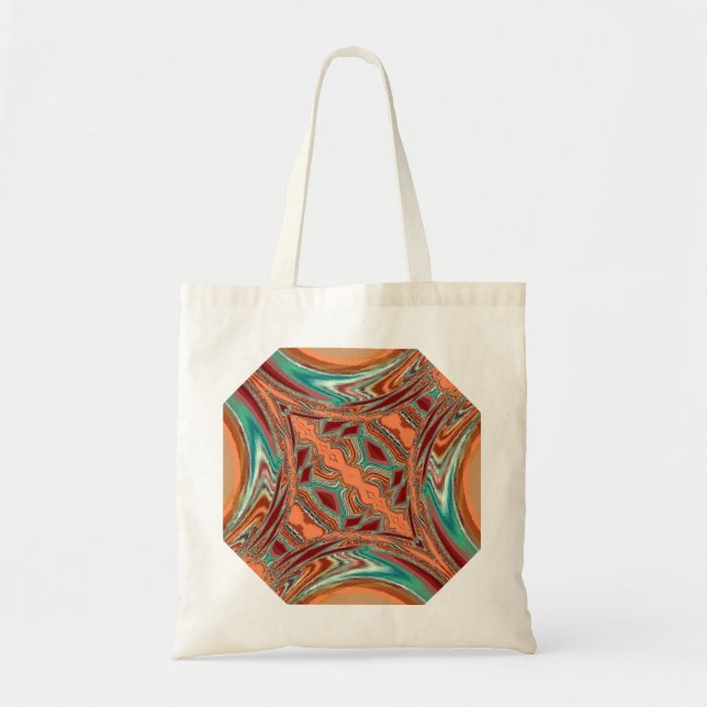 Tote Bag Tissu aztèque. Motif tribal (Devant)