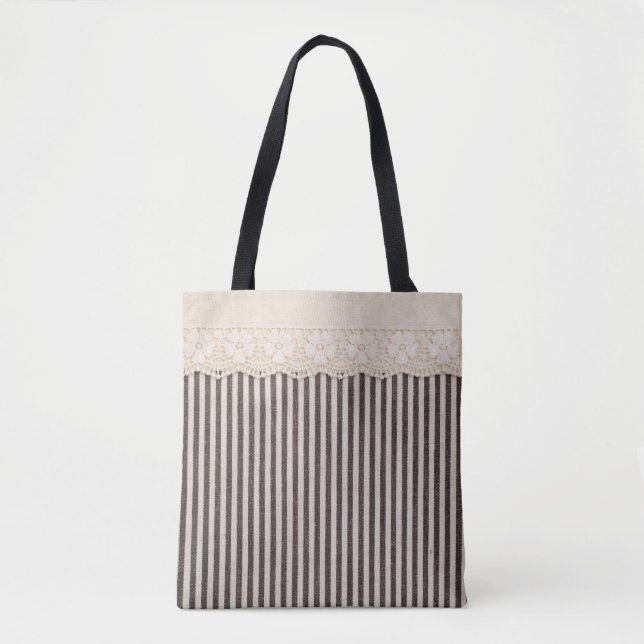 Tote Bag Tissu dentelle texture textile, motif arrière - pl (Devant)