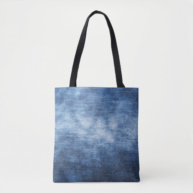 Tote Bag Tissu en denim usé, arrière - plan texturé. (Devant)