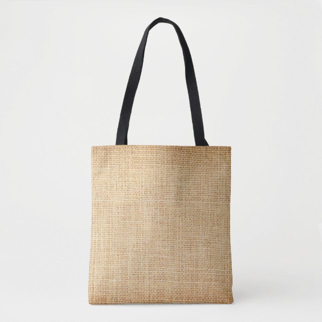 Tote Bag Tissu naturel, arrière - plan texturé. (Devant)