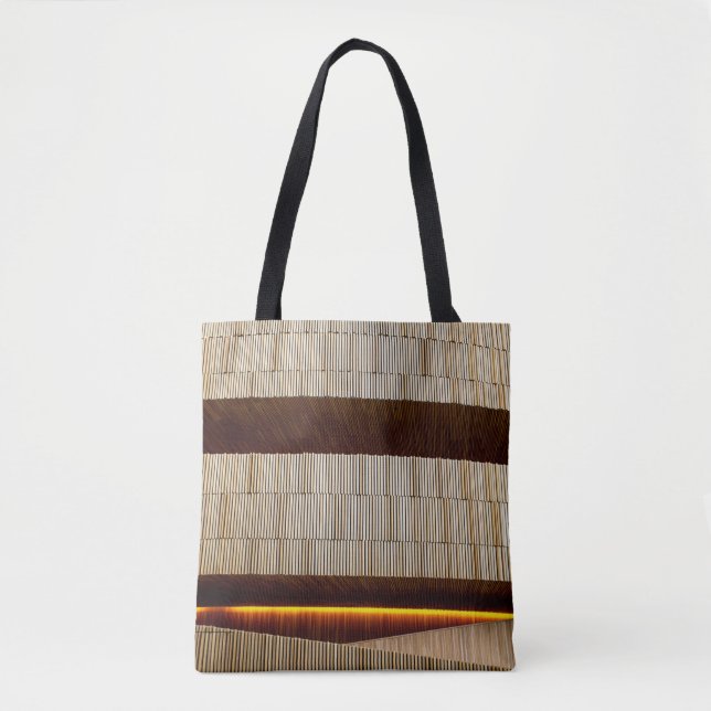 Tote Bag Tissu rayé noir et blanc (Devant)