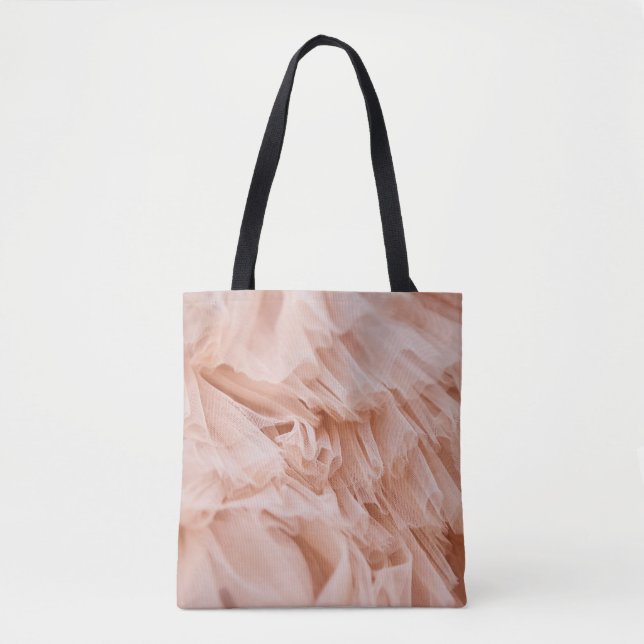 Tote Bag Tissu rose Pastel : Textures Élégantes. (Devant)