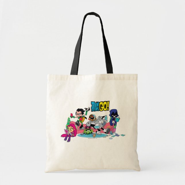 Tote Bag Titans Ados, allez ! | Approches de monstres entre (Devant)