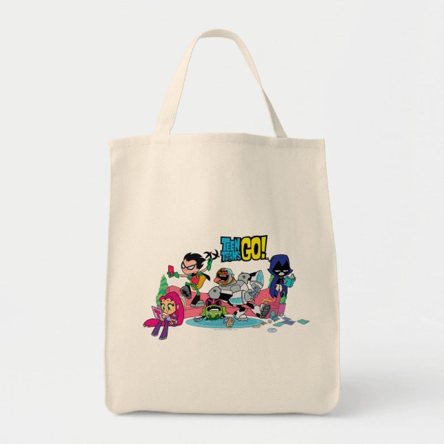 Tote Bag Titans Ados, allez ! | Approches de monstres entre (Devant)
