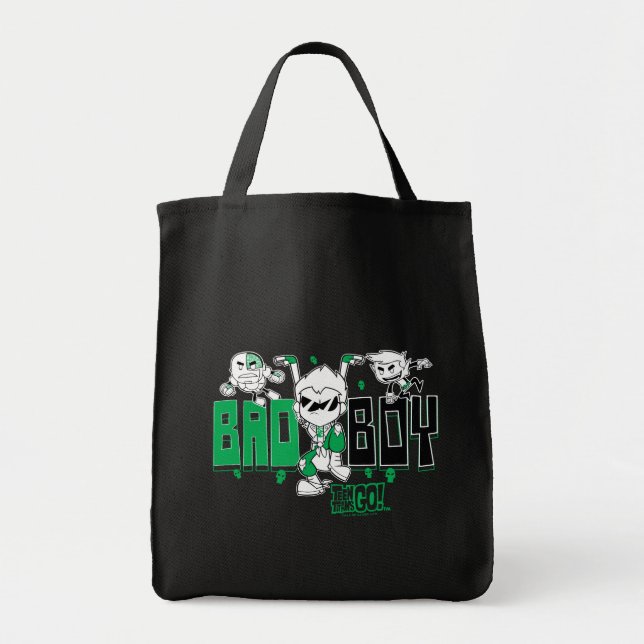 Tote Bag Titans Ados, allez ! | "Bad Boy" Robin, Cyborg & B (Devant)