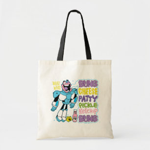 Tote Bag Titans Ados, allez !   Cyborg Burger Rap