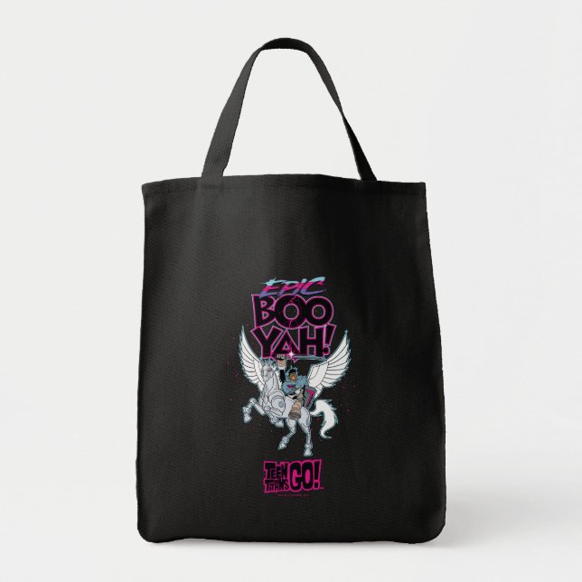 Tote Bag Titans Ados, allez ! | Warrior Cyborg équitation P (Devant)
