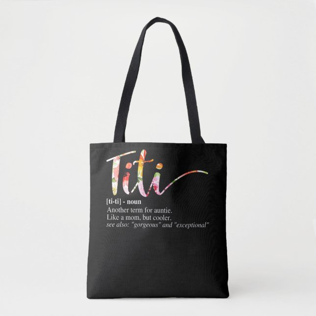 Tote Bag Titi Définition Meilleure tante toujours cadeau po (Devant)