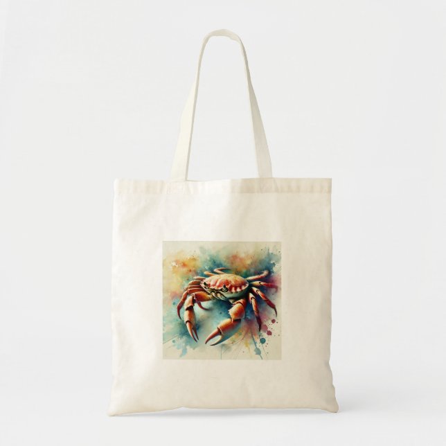 Tote Bag Title Edible Crab 240824AREF113 - Watercolor (Devant)